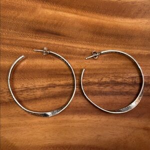 Silpada Silver Modern Hoop Earrings